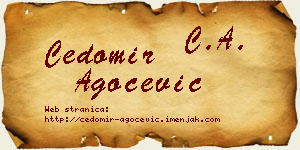 Čedomir Agočević vizit kartica